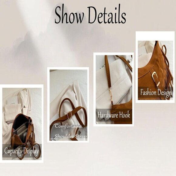 Western Purses For Women,Small Fringe Crossbody Bag With Wrist Strap Mini Hipppi - Picture 5 of 8